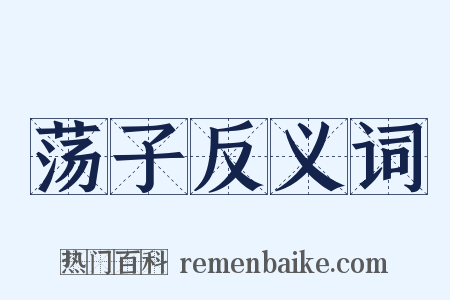 荡子反义词是什么意思的图片